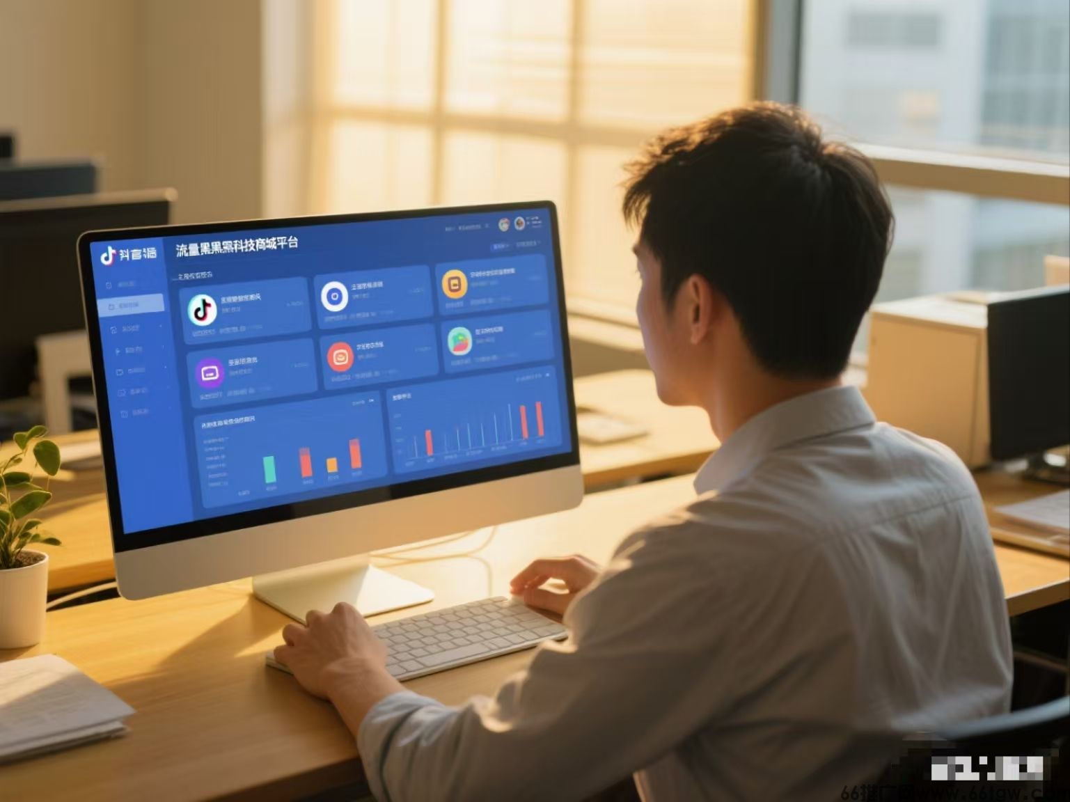 一男坐在电脑面前学抖音.jpg