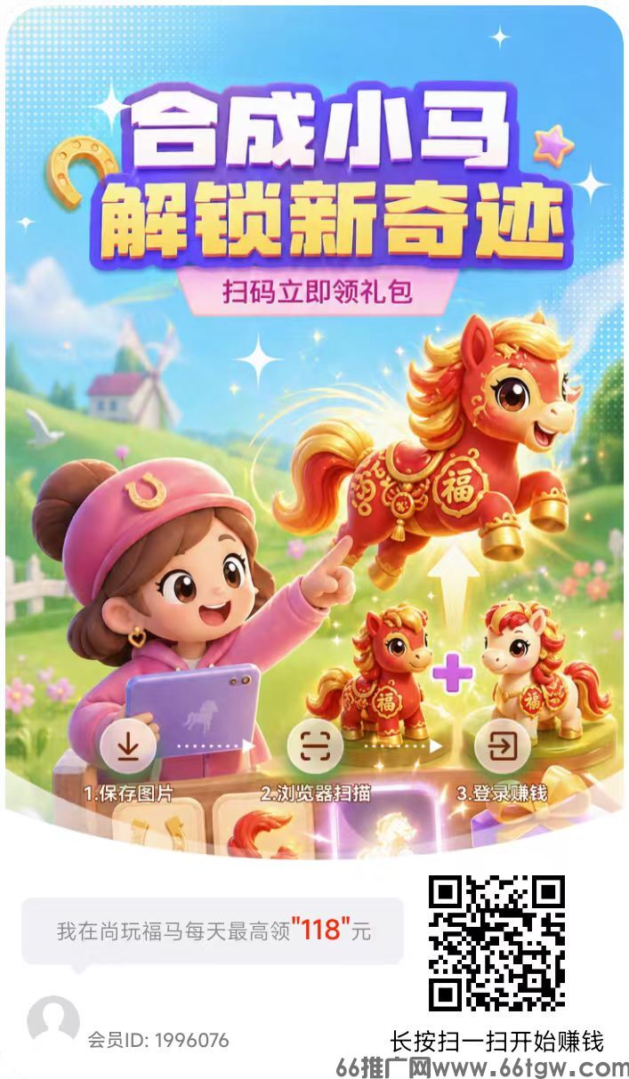 尚玩福马，零撸合成广告赚玩法，保底收益高